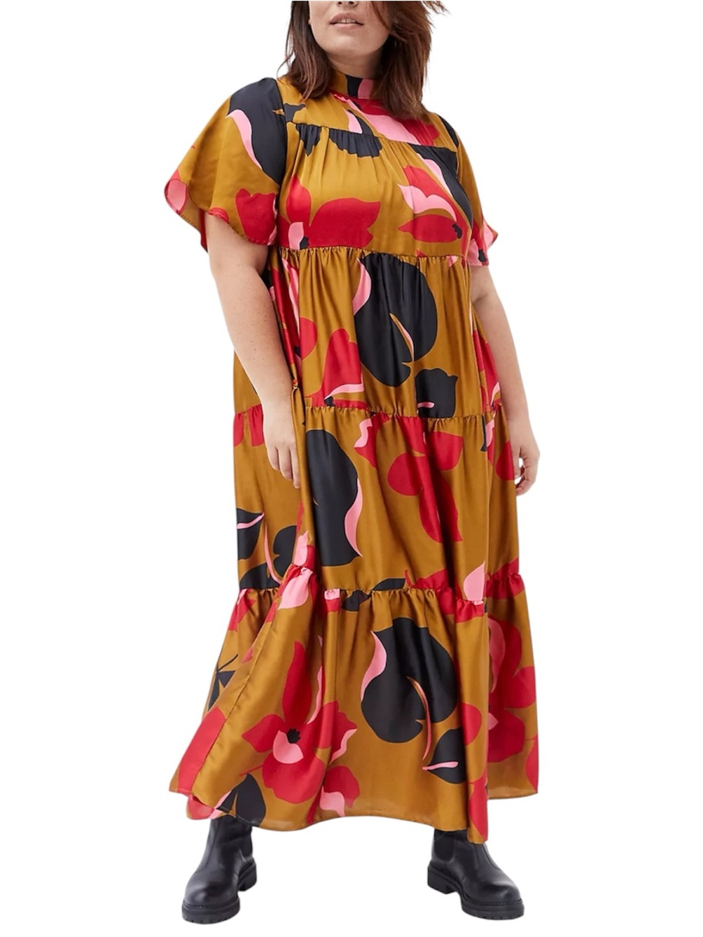 Anthropologie Corey Lynn Calter Gianna Floral Tiered Maxi Dress Plus 1X XL NWT